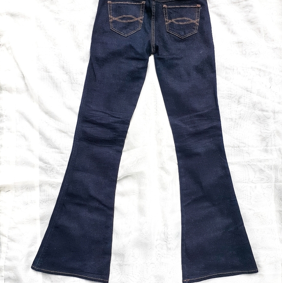 vintage y2k abercrombie dark wash bell bottoms - Picture 8 of 13